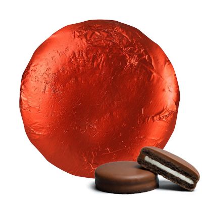 20 Pcs Foil Wrapped Chocolate Covered Oreo Cookies Red Candy Party Favors Image 1