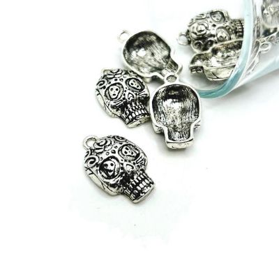 20 Pcs Halloween 3D Sugar Skull Charms Image 1
