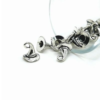 20 Pcs Halloween CD Witch Hat Charms Image 1