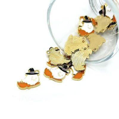 20 Pcs Halloween Ghost and Broom Charms Image 1