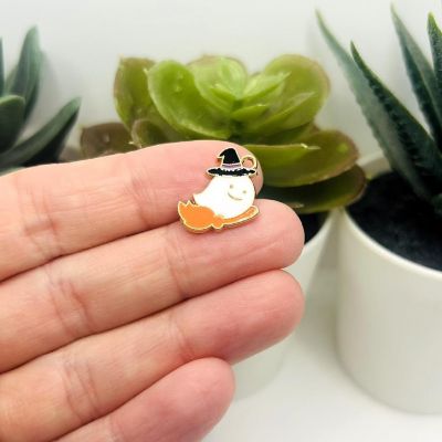 20 Pcs Halloween Ghost and Broom Charms Image 1