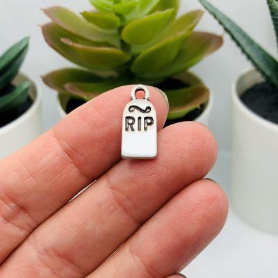20 Pcs Halloween RIP Tombstone Charms Image 1