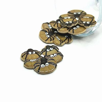 20 Pcs Halloween Spider Cookies Charms Image 1