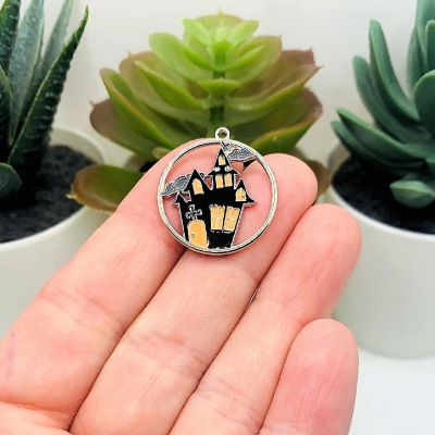 20 Pcs Haunted House Halloween Charms Image 1