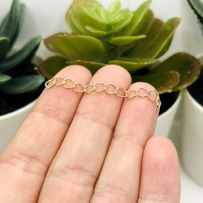 20 Pcs Light Gold Necklace Extenders Image 1