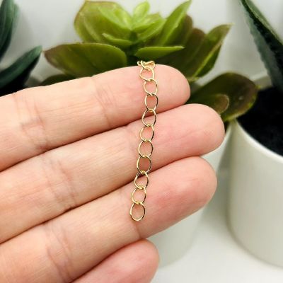 20 Pcs Light Gold Necklace Extenders Image 2