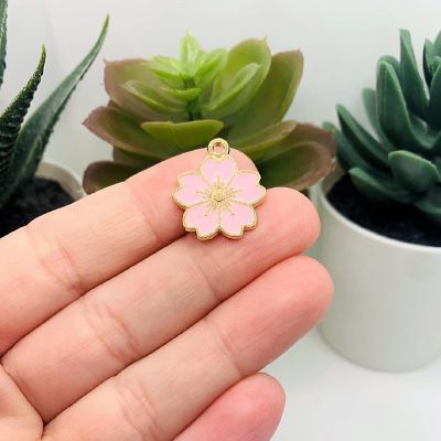 20 Pcs Light Pink Cherry Blossom Flowers Image 1