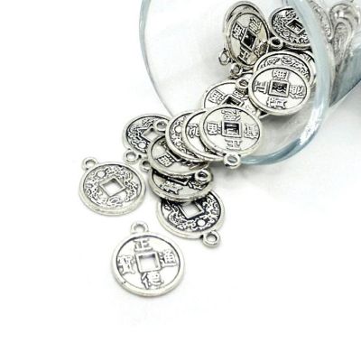20 Pcs Lucky Chinese Coin Charms Image 1