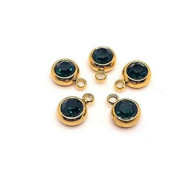 20 Pcs May Dark Green Charms Image 1