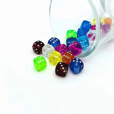 20 Pcs Mixed Color Dice Spacer Beads Image 1