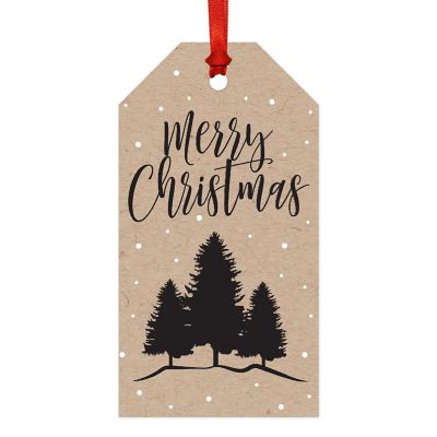 20 Pcs Modern Black Forest Christmas Tag Image 3