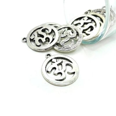 20 Pcs Om Meditation Pendant Charms Image 1