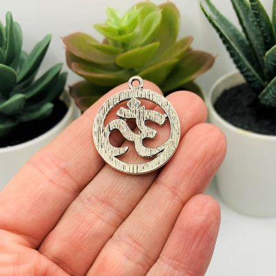 20 Pcs Om Meditation Pendant Charms Image 2