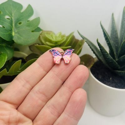 20 Pcs Pink Butterfly Charms Image 1
