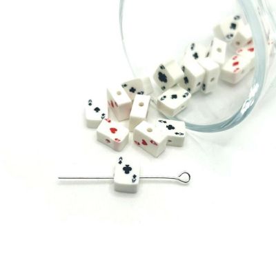 20 Pcs Playing Card Beads Image 1
