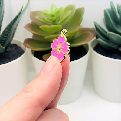 20 Pcs Purple Cherry Blossom Flowers Image 1