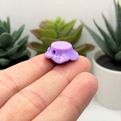 20 Pcs Purple Chunky Rose Flower Beads Image 2