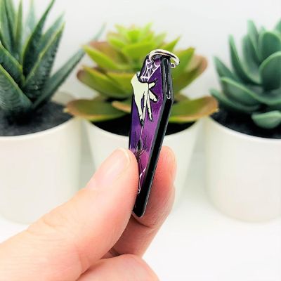 20 Pcs Purple Coffin with Spider Charms Image 2