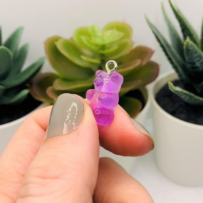 20 Pcs Purple Gummy Bear 3D Charms Image 1