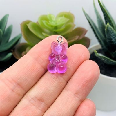 20 Pcs Purple Gummy Bear 3D Charms Image 2
