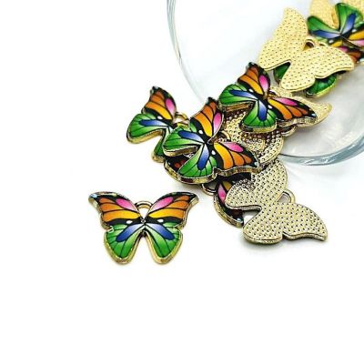 20 Pcs Rainbow Butterfly Charms Image 1