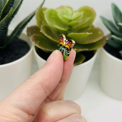 20 Pcs Rainbow Butterfly Charms Image 3