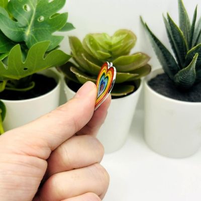 20 Pcs Rainbow Heart Charms Image 3