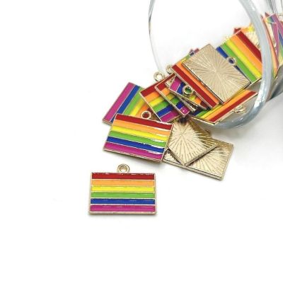 20 Pcs Rainbow Pride Flag Charms Image 1