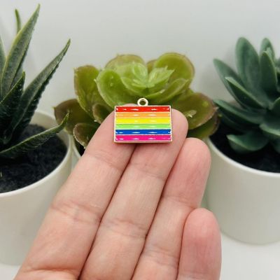20 Pcs Rainbow Pride Flag Charms Image 1