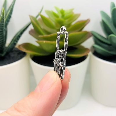 20 Pcs Rectangle Silver Mushroom Charms Image 3