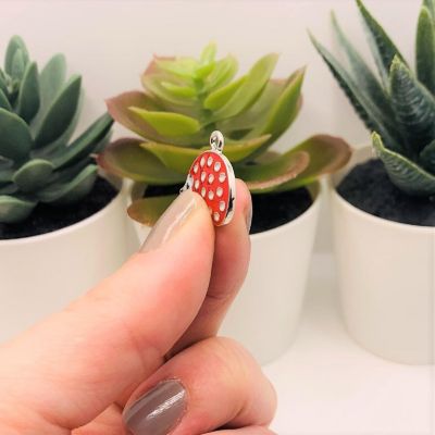 20 Pcs Red Enamel Hedgehog Charms Image 3
