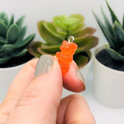 20 Pcs Red Gummy Bear Resin 3D Charms Image 2