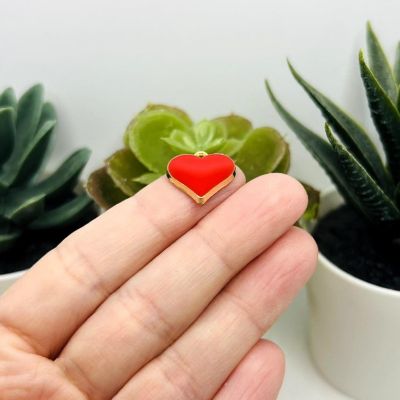 20 Pcs Red Heart Charms Image 3