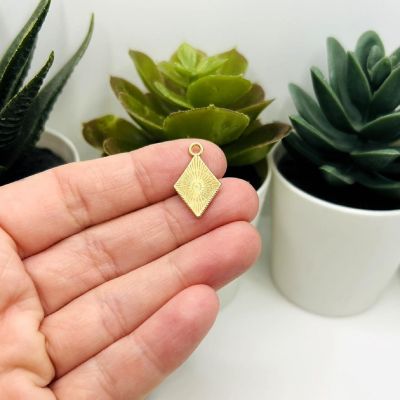 20 Pcs Red Playing Card Diamond Charms Image 2
