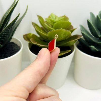20 Pcs Red Playing Card Diamond Charms Image 3