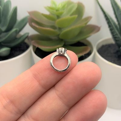 20 Pcs Rhinestone Engagement Ring Charms Image 2