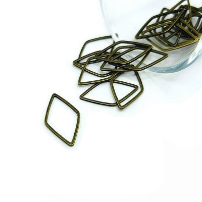 20 Pcs Rhombus Diamond Shape Charms Image 1