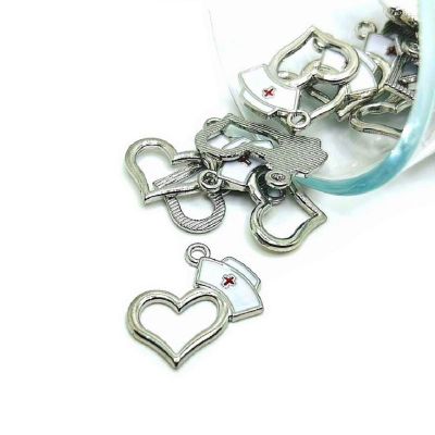 20 Pcs RN Red Cross Nurse Charms Image 1