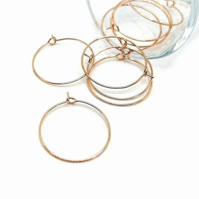 20 Pcs Rose Gold Plated Wine Ring Bases Image 1