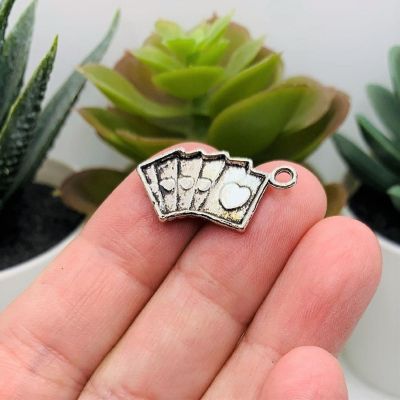 20 Pcs Royal Flush Playing Card Charms Image 2