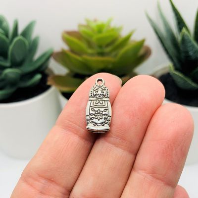 20 Pcs Russian Doll Matryoshka Charms Image 1