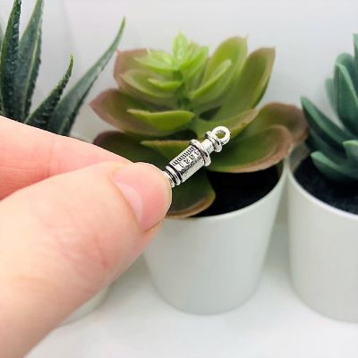 20 Pcs Silver 3D Doctor Syringe Charms Image 2