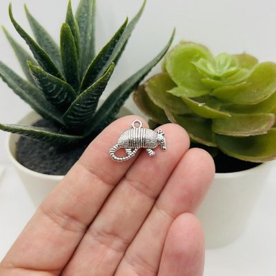 20 Pcs Silver Armadillo Charms Image 1