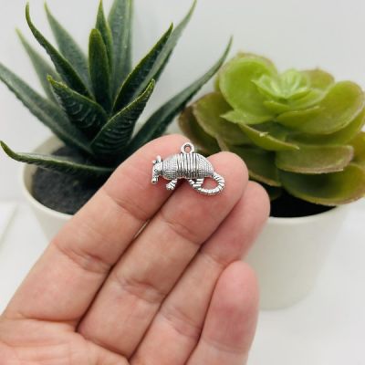 20 Pcs Silver Armadillo Charms Image 2