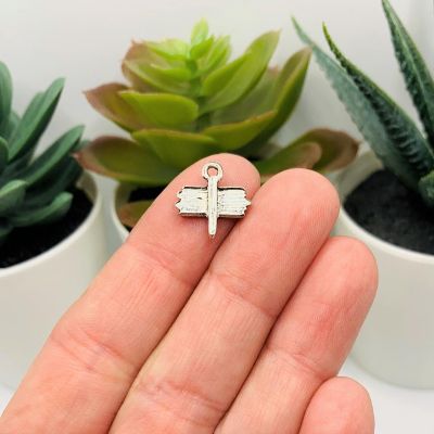 20 Pcs Silver Camp Sign Charms Image 2