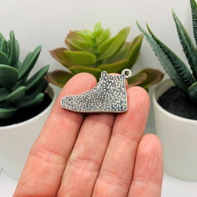 20 Pcs Silver Converse Sneaker Charms Image 2