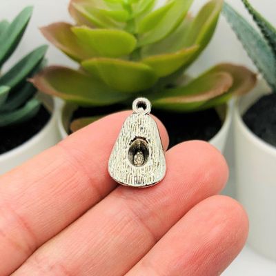 20 Pcs Silver Cowboy Hat 3D Charms Image 3