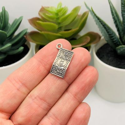 20 Pcs Silver Dollar Bill Money Charm Image 1