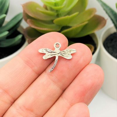 20 Pcs Silver Dragonfly Charms Image 2