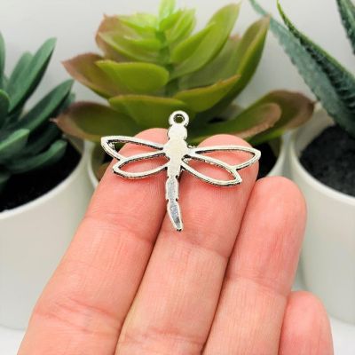 20 Pcs Silver Dragonfly Charms Image 2